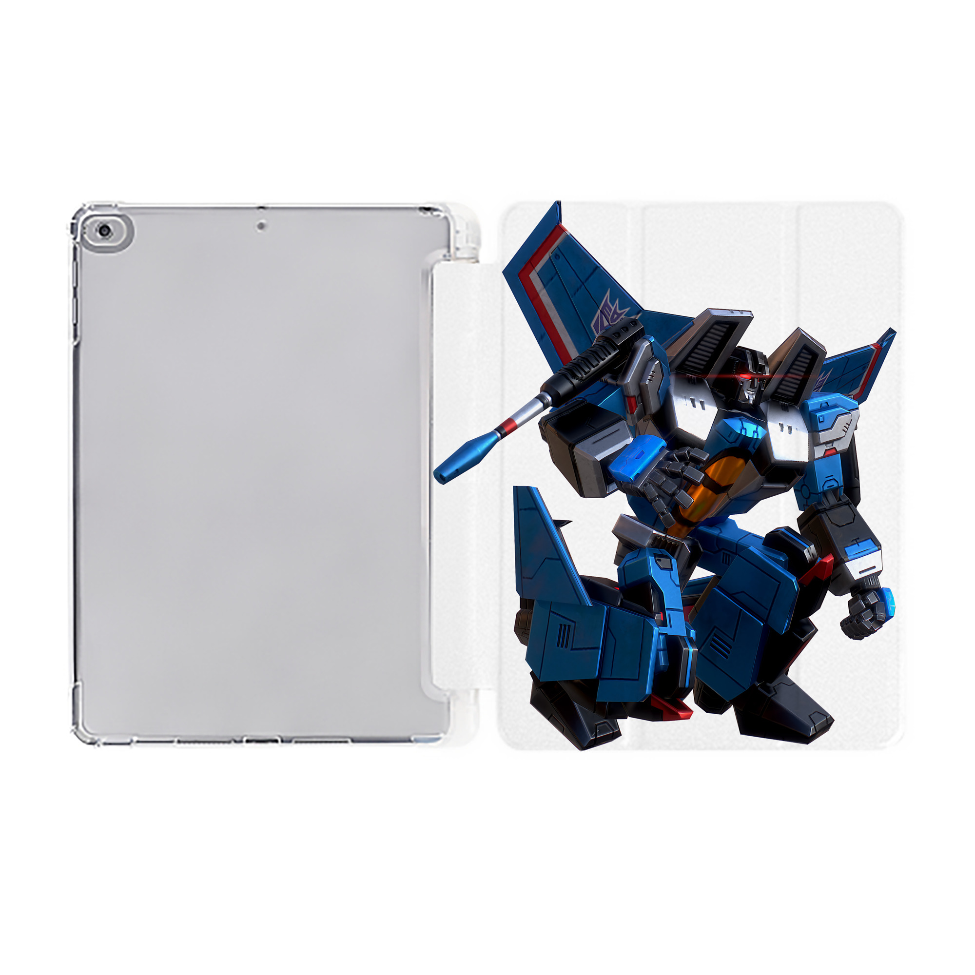 （画像用） Transformers トランスフォーマー IPad ケース ペン収納付き 三つ折りスタンド PUレザー×シリコン 対応機種9.5/10.5/10.9インチ
